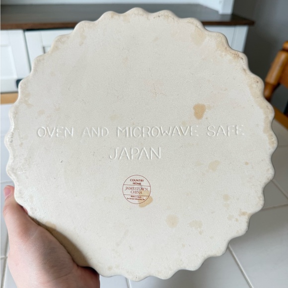 Vintage Jamestown China Country Home 10" Pie Scalloped Farmhouse Plate EUC - Picture 3 of 8